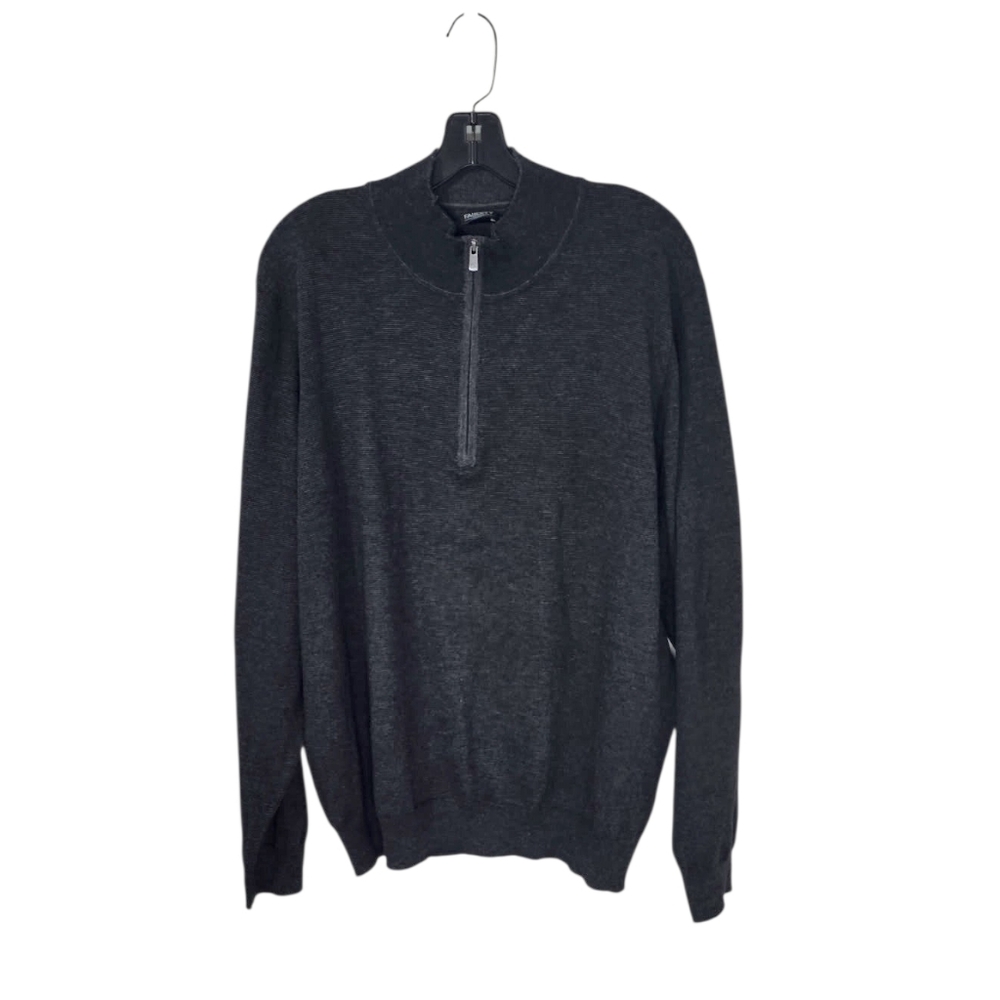 Faherty‎ Reserve 1/4 Zip Sweater Ash Melange Gray Men's XL Coolmax